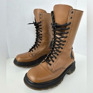 Vintage 90s Docs Dr Martens DM’s 14 Eyelet Tall Chunky Combat Boots